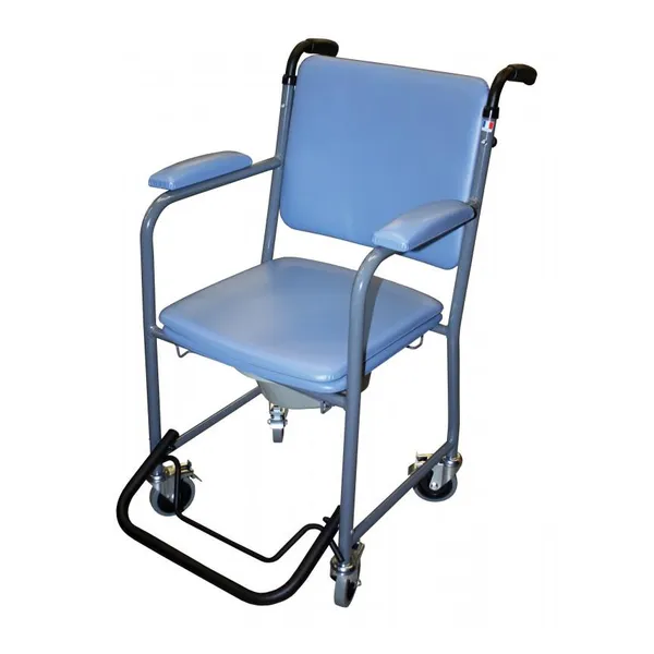 Chaise percée à roulettes, accoudoirs fixes — HMS Vilgo