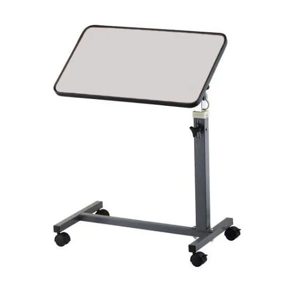 Table de lit à plateau inclinable, effet bois — Oxypharm