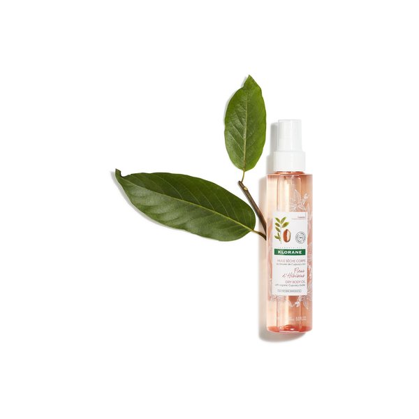 Klorane - Corps - Huile Sèche Fleur D’hibiscus au Beurre de Cupuaçu Bio - Corps Tous Types de Peaux 150 ml