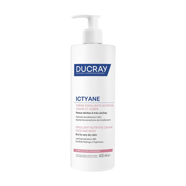 Ducray Crème Émolliente Nutritive Visage et Corps Ictyane 400 ml