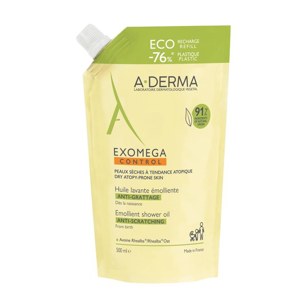 A-Derma Huile Lavante Émolliente Anti-Démangeaisons Exomega Control 500 ml