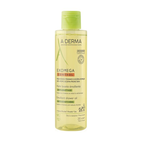 A-Derma Huile Lavante Émolliente Anti-Démangeaisons Exomega Control 200 ml