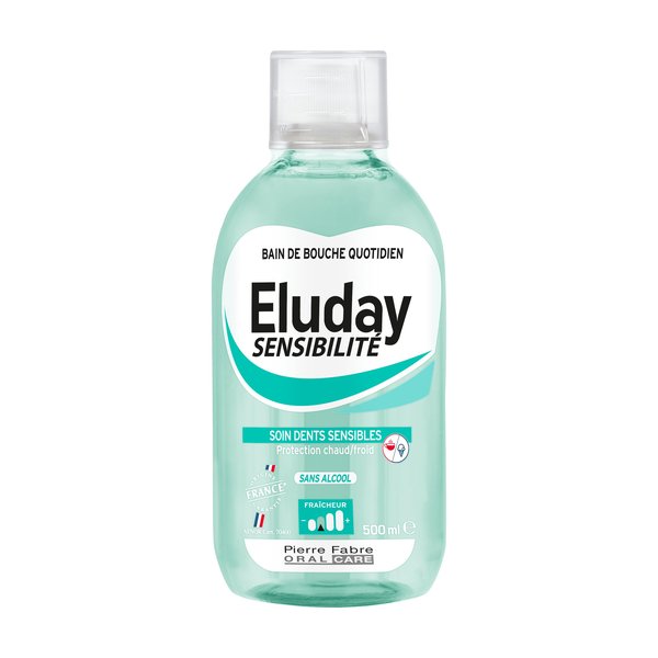 Eluday Sensibilité - Bain de Bouche Quotidien Soin Dents Sensibles 500 ml