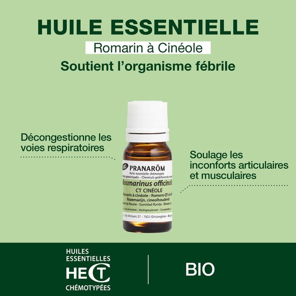 Romarin cineol bio pranarom huile essentielle 10 ml
