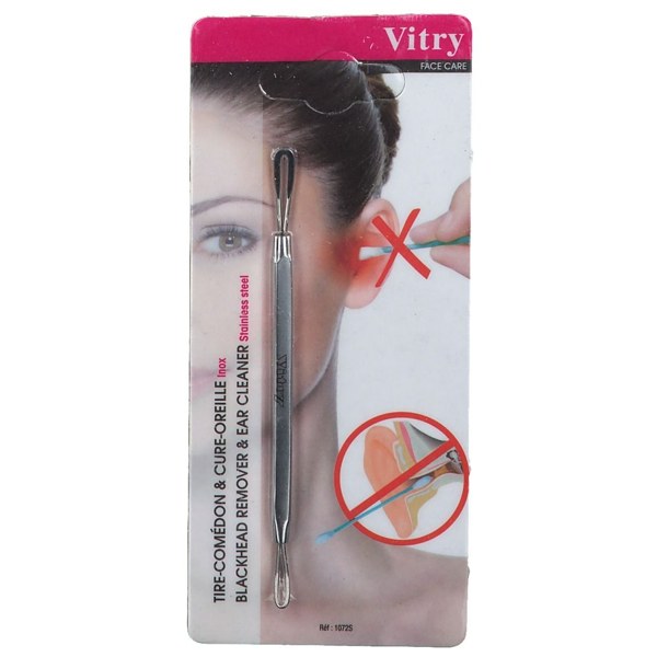 Tire-comedon/cure-oreil vitry inox