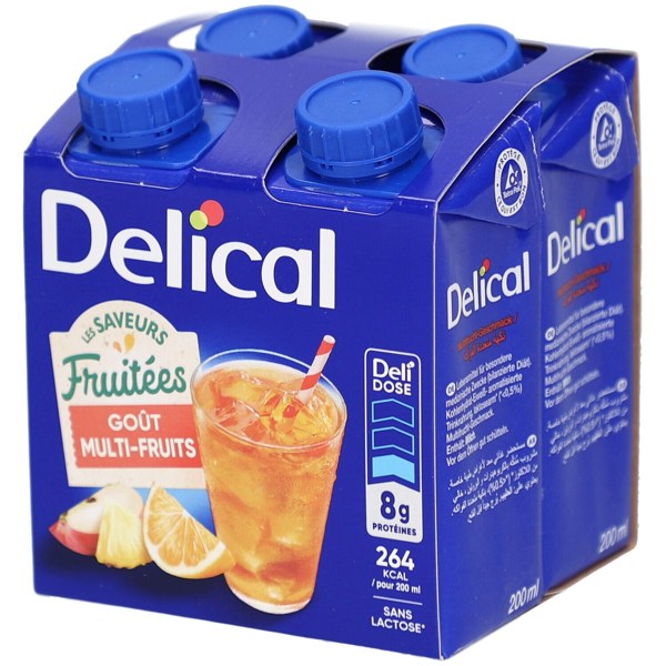 Delical bois multi fruit 200 ml x4
