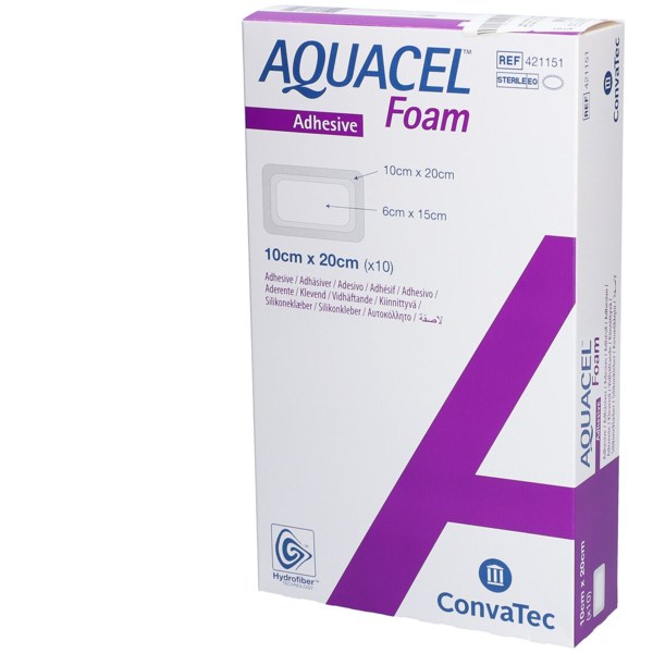 Aquacel foam adh 10cmx 20 cm 10